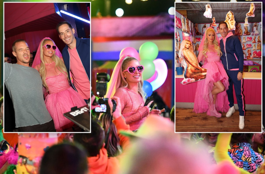  Pretty-in-pink Paris Hilton hosts post-wedding carnival, DJd by Diplo – Page Six