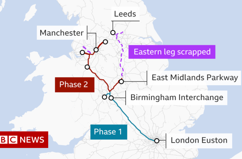  HS2 rail extension to Leeds scrapped – BBC News