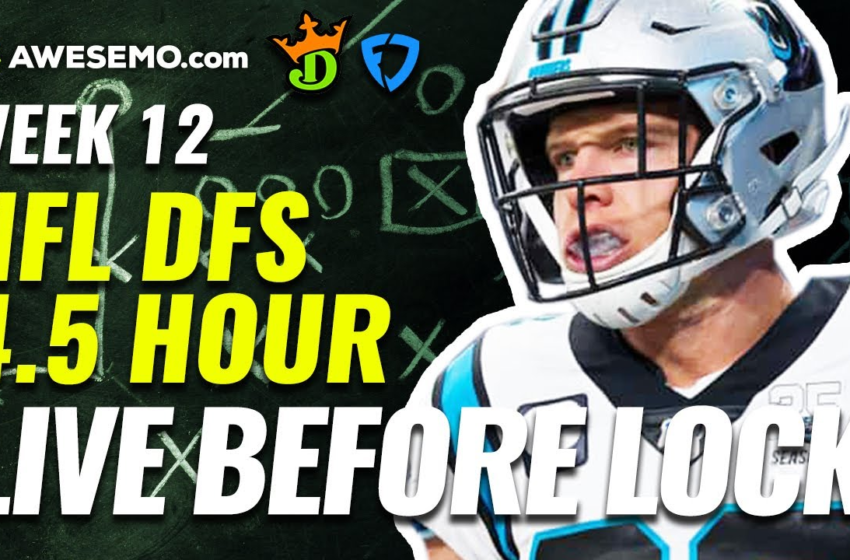  NFL DFS Picks: 4.5 HOUR Live Before Lock WEEK 12 | Daily Fantasy on DraftKings, FanDuel, Yahoo – Awesemo DFS – Daily Fantasy Sports Advice