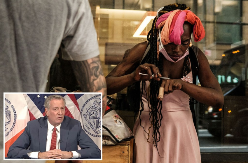  De Blasio opening first legal shooting galleries for drug users in the US – New York Post