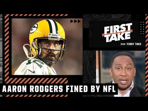  Stephen A. reacts to Aaron Rodgers being fined for protocol violations: He got a pass! | First Take – ESPN