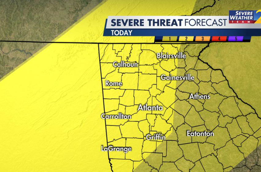  North Georgia under severe storm risk; damaging winds, isolated tornado possible – WSB Atlanta