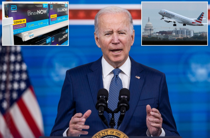  Biden picks less strict COVID travel rules than feared, makes insurance cover rapid tests – New York Post