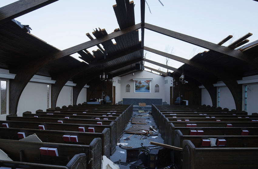  Two Kentucky congregations hold joint service in lot between destroyed churches – Fox News