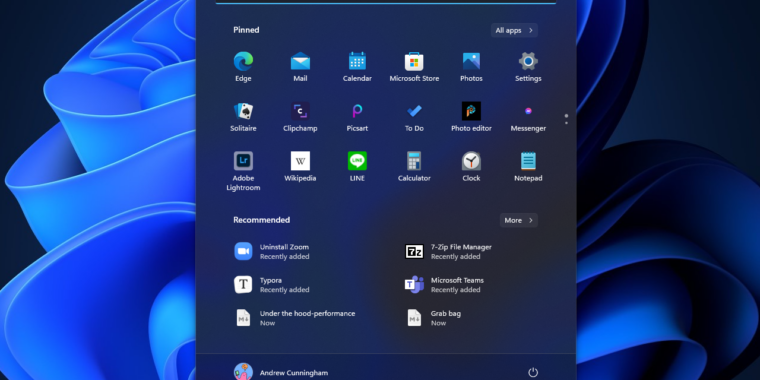  Preview builds begin to fix Windows 11’s Start menu and taskbar – Ars Technica