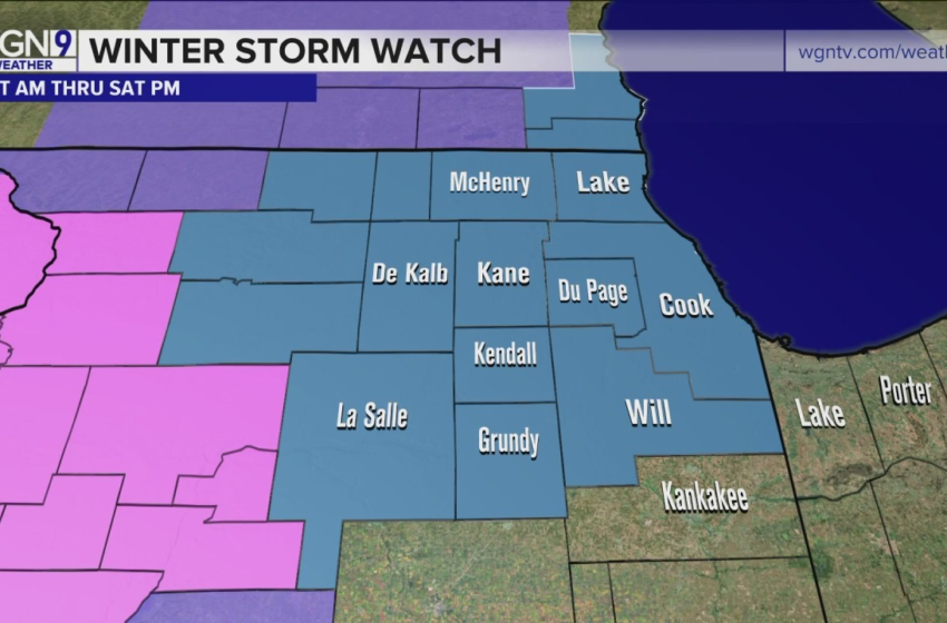  Winter Storm Warning issued for Saturday for Chicago area – WGN TV Chicago