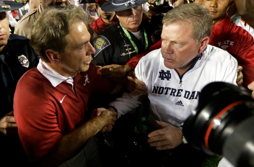  Watch: Nick Saban welcomes Brian Kelly to SEC – Fighting Irish Wire