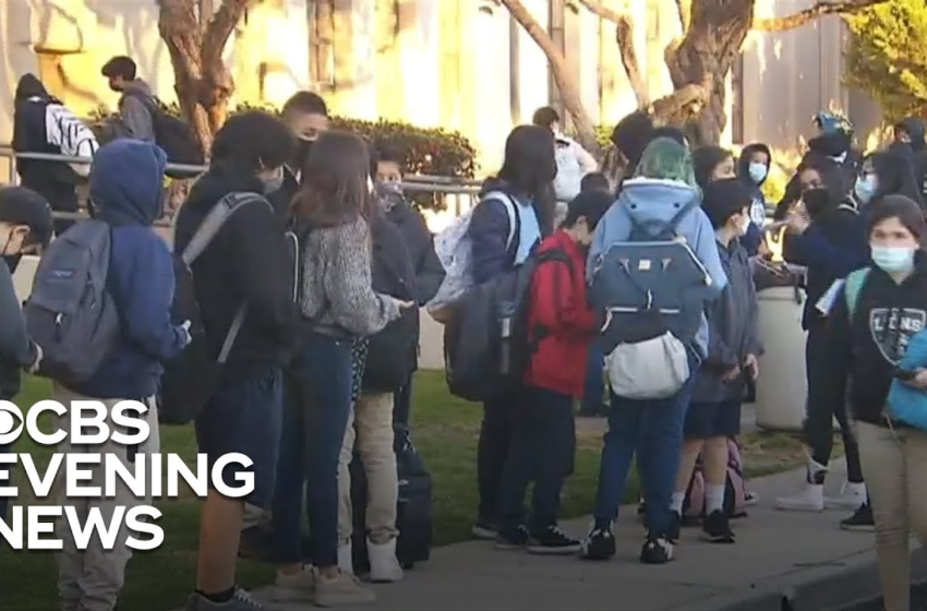  Biden to send millions of COVID test kits to schools – CBS Evening News