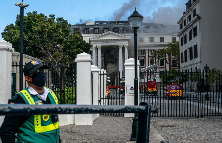  South Africa Parliament Fire Still Burning After Hours – The New York Times