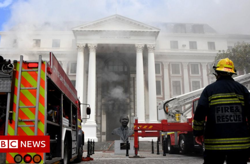  South Africa parliament: Man arrested over massive fire – BBC News