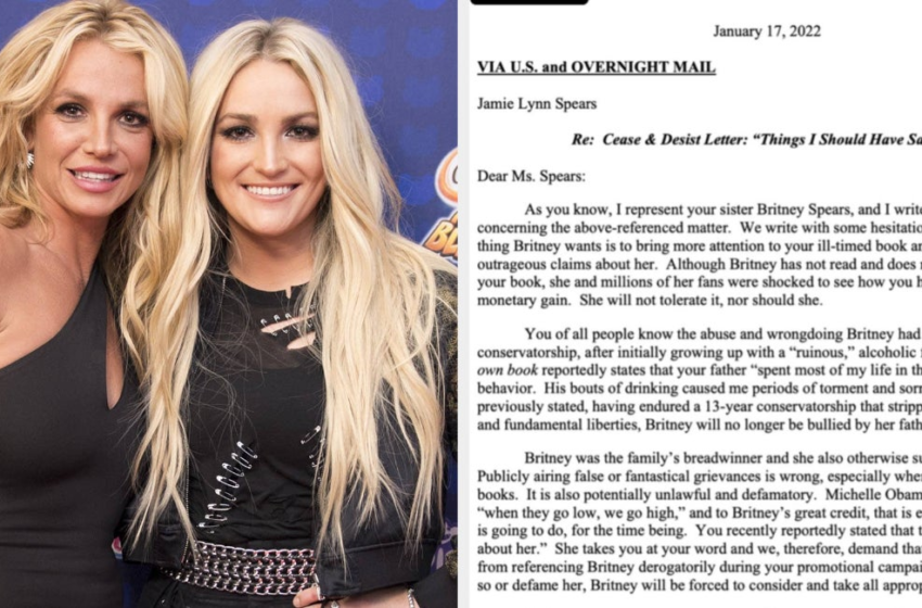  Britney Spears’ Lawyer Sent Jamie Lynn Spears A Cease-And-Desist Letter Over The “Outrageous” Claims In Her Memoir Just After Britney Said She Wished She’d “Slapped” Her A Long Time Ago – BuzzFeed News