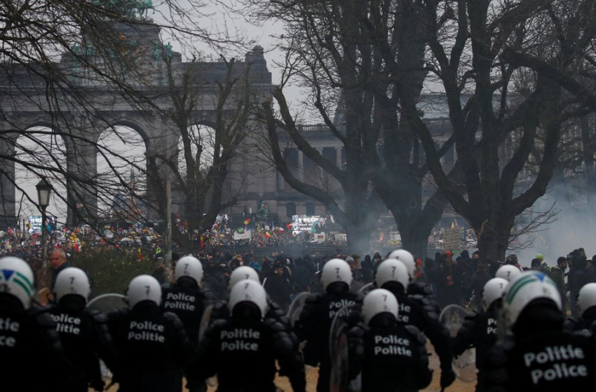  Belgian police fire water cannon, tear gas during COVID curbs protest – Reuters