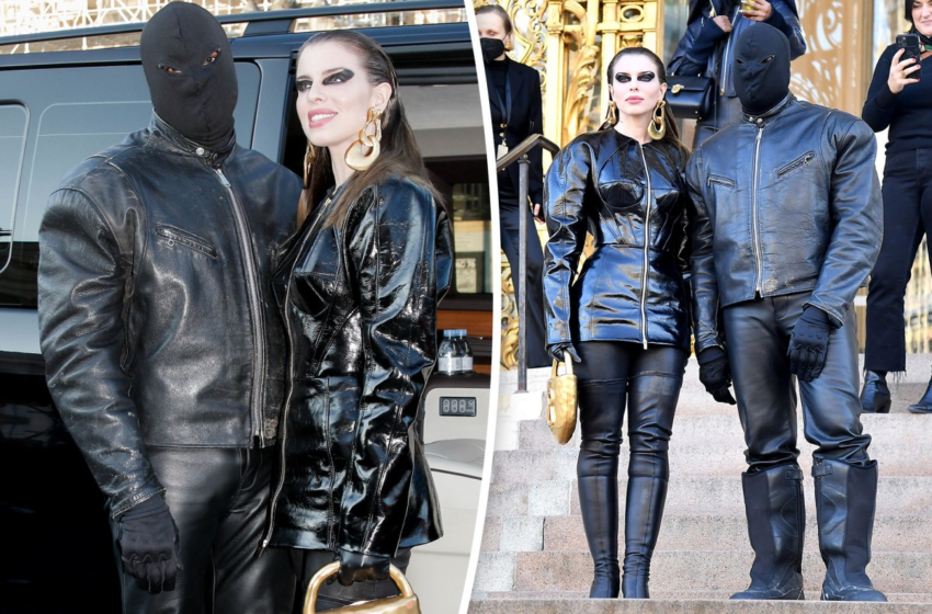  Kanye West and Julia Fox match in leather outfits at Paris Fashion Week – Page Six