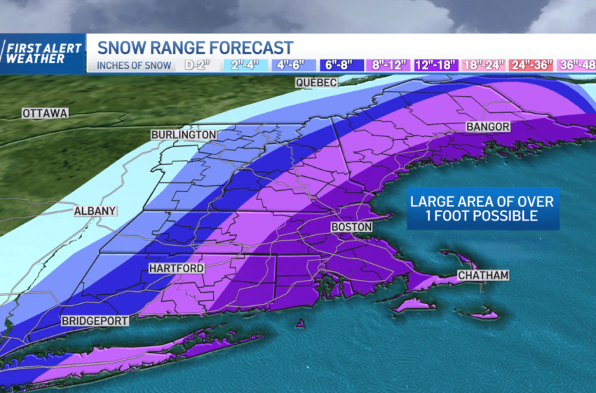  Timing, Expected Snowfall Totals From Saturdays Big Snowstorm – NBC10 Boston