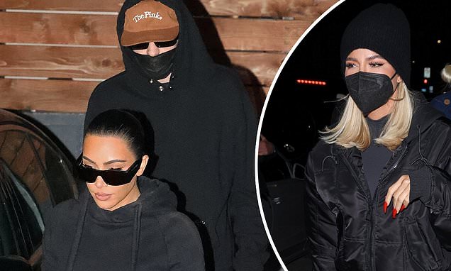  Kim Kardashian and Pete Davidson joined by Khloe on ESCAPE ROOM date night and Korean BBQ in LA – Daily Mail