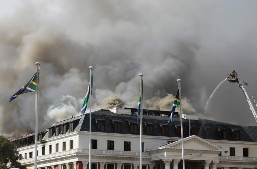  Suspect arrested and charged as fire reignites at South Africas Parliament – CNN