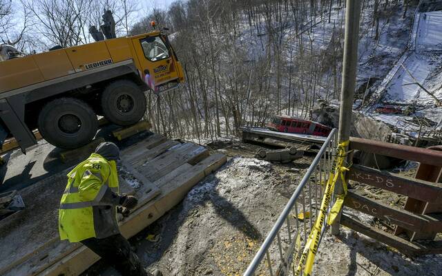  Cleanup, investigation begin in aftermath of Forbes Avenue bridge collapse in Frick Park – TribLIVE