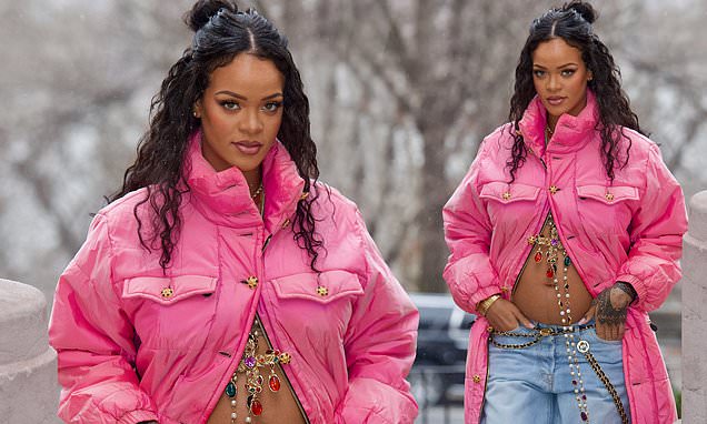  Pregnant Rihannas fans are convinced star hinted she is expecting a girl – Daily Mail