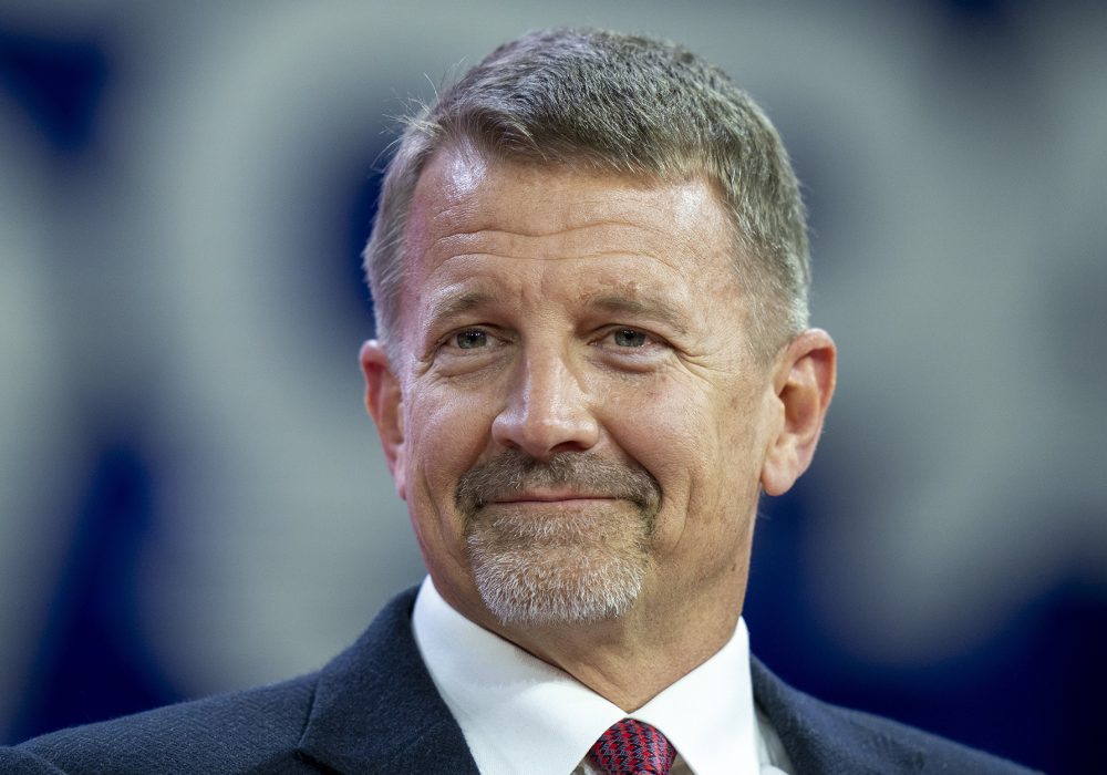 Erik Prince, founder of the private security firm Blackwater, speaks at the Conservative Political Action Conference, CPAC 2023, Saturday, March 4, 2023, at National Harbor in Oxon Hill, Md. (AP Photo/Alex Brandon)
